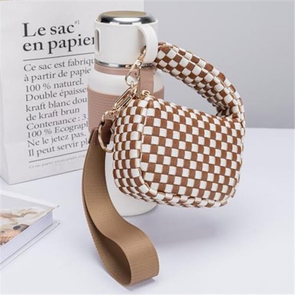 Women's Cute Mini Quilted Wristlet Gift Pouch Puffer Evening Bag - Picture 3 of 6